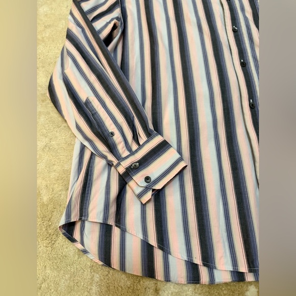 Bugatchi uomo rainbow striped button down men’s long sleeve size large - Picture 4 of 13